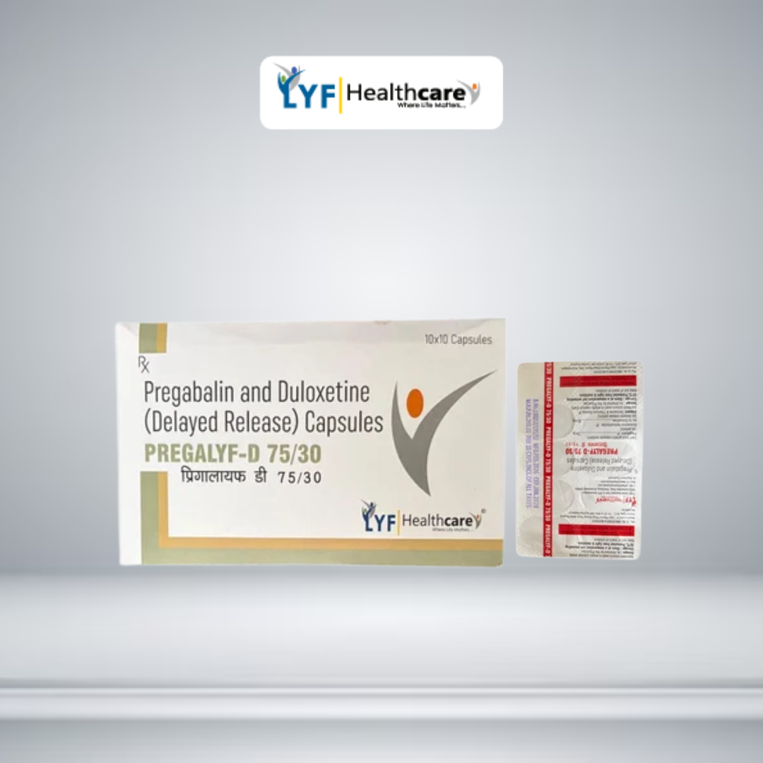Pregalyf D 75/30 Pregabalin 75mg & Duloxetine 30mg Capsule - Image 2