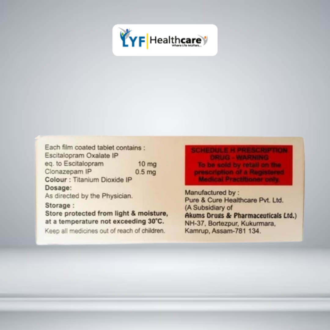 Escilyf Plus 10 Escitalopram Oxalate Tablets - Image 2